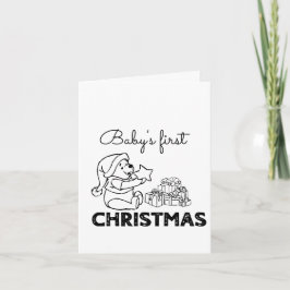 Tarjeta La primera Navidad del bebé