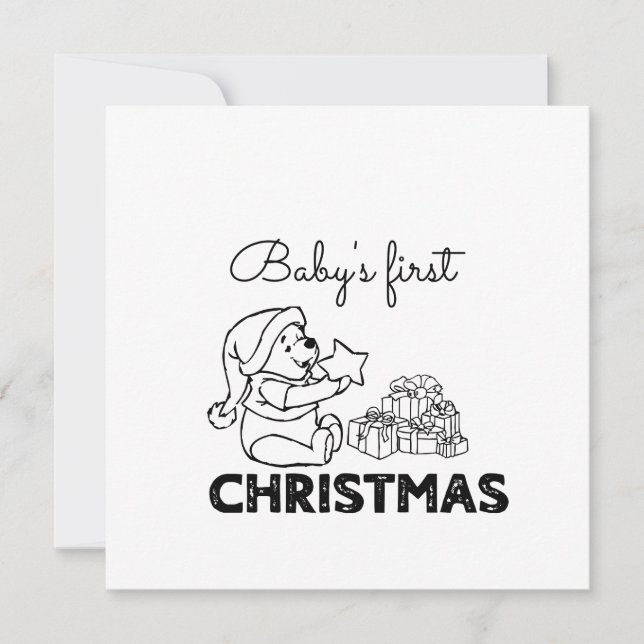 Tarjeta La primera Navidad del bebé (Anverso)