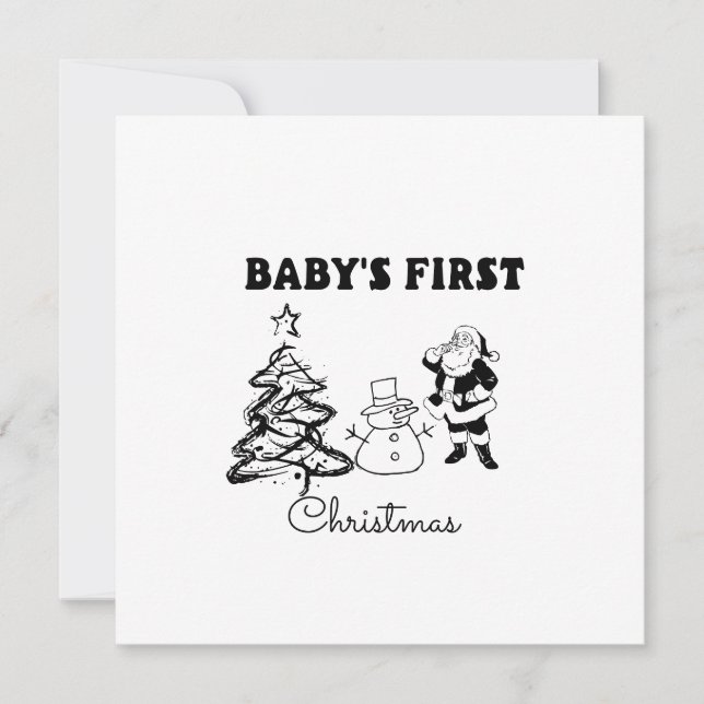 Tarjeta La primera Navidad del bebé (Anverso)