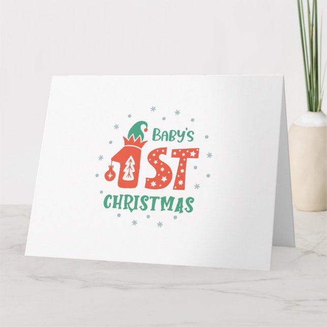 Tarjeta La primera Navidad del bebé (Anverso)