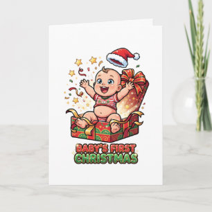 Tarjeta La primera Navidad del bebé Regalo de bebé lindo