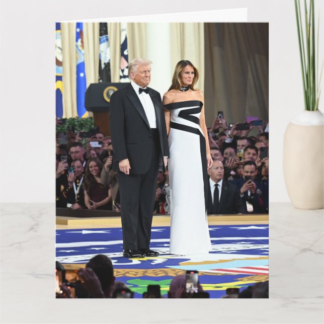 Tarjeta La primera pareja Donald y Melania Trump (Anverso)