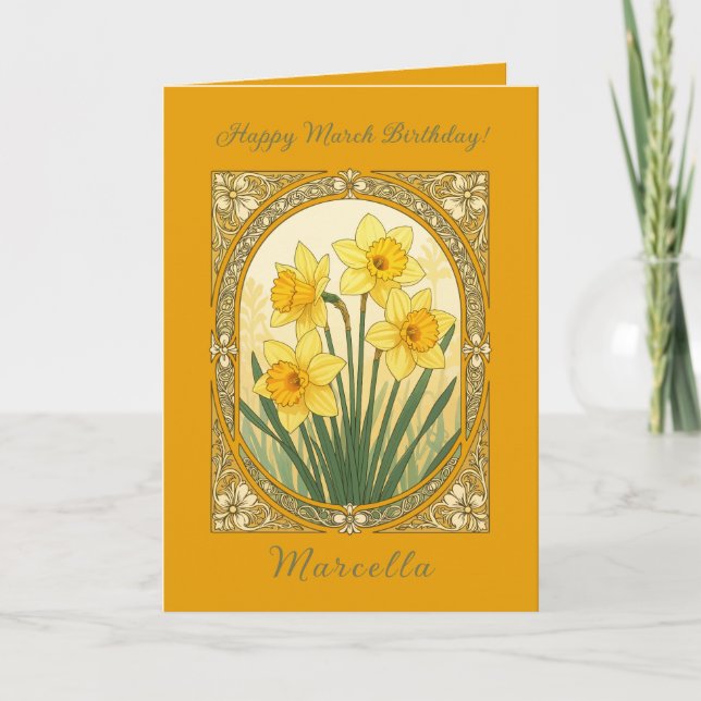 Tarjeta La primera sonrisa de la primavera: El narciso de  (Anverso)