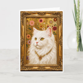 Tarjeta La Princesa Dorada (Gato Persa Blanco)