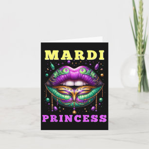 Tarjeta La princesa Mardi Gras Lips 2025