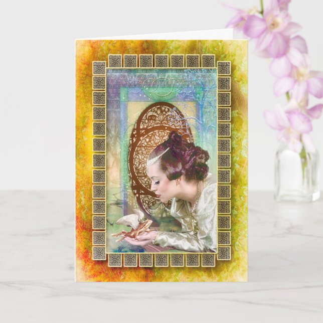 Tarjeta La princesa y la carta del príncipe de la rana (Orquídea)