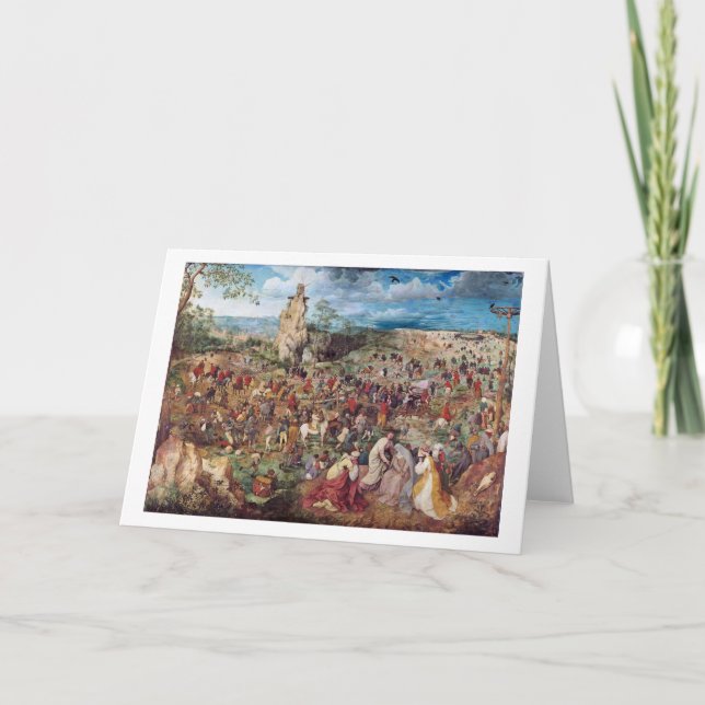 Tarjeta La procesión al calvario, Pieter Bruegel (Anverso)