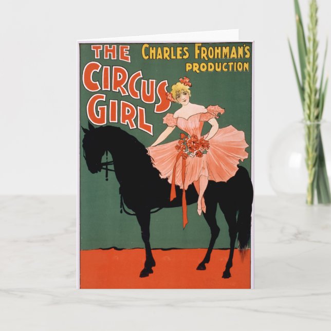 Tarjeta La producción de Charles Frohman, el Chica del cir (Anverso)