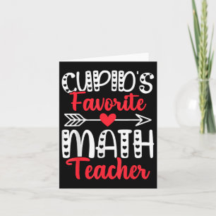 Tarjeta La profesora de matemáticas favorita de Cupido Mat