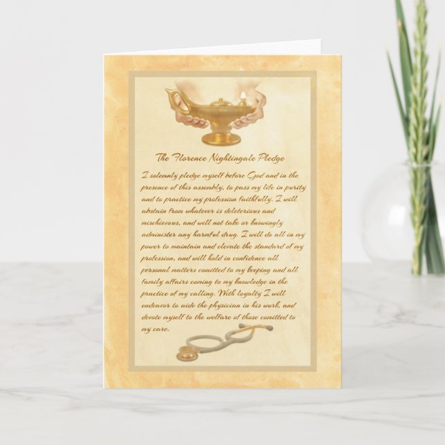 Tarjeta La promesa de Florencia Nightingale (Anverso)