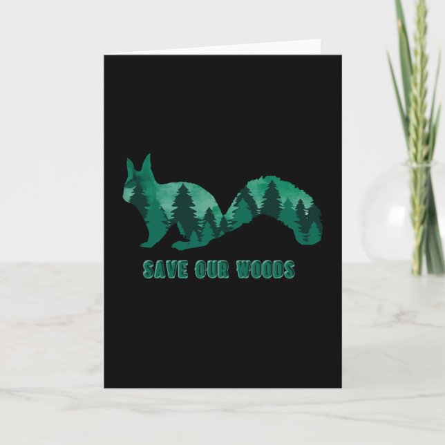 Tarjeta La protección del medio ambiente ardilla el cambio (Anverso)