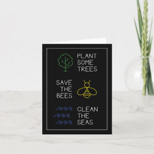 Tarjeta La protección del medio ambiente, decir, plantar á