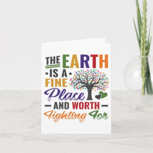 Tarjeta La protección del medio ambiente en el Día de la T