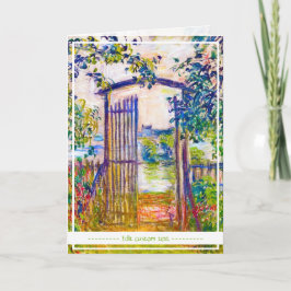 Tarjeta La Puerta del Jardín en Vetheuil Claude Monet vibr