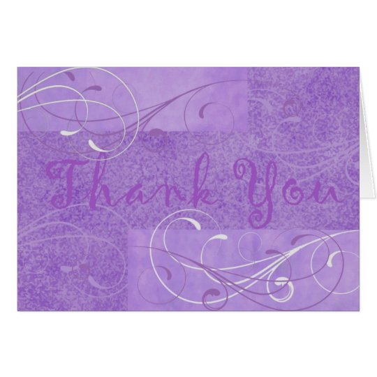 Tarjeta La púrpura elegante le agradece Notecard