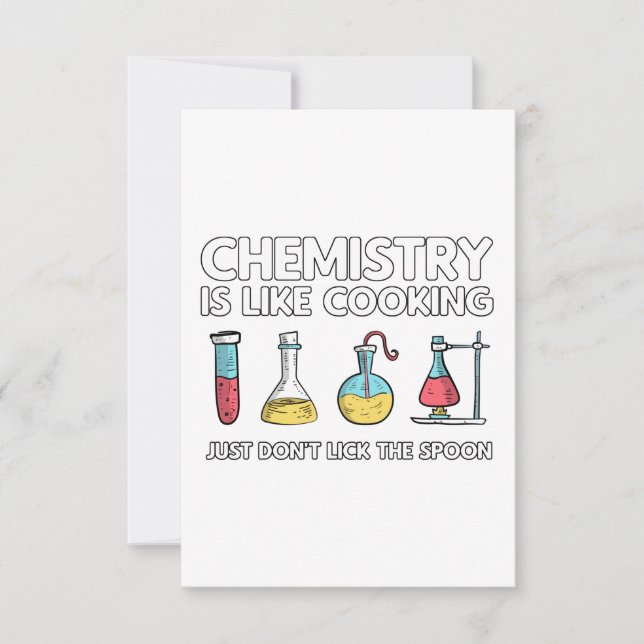 Tarjeta La Química Es Como La Cocina (Anverso)