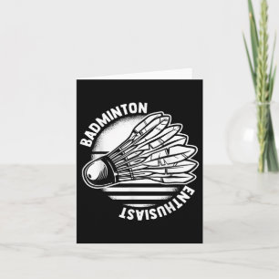 Tarjeta La raqueta de bádminton Shuttle para entusiastas d