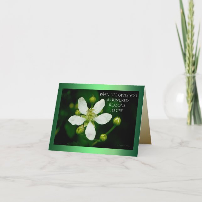 Tarjeta La razón es sonreír (Anverso)