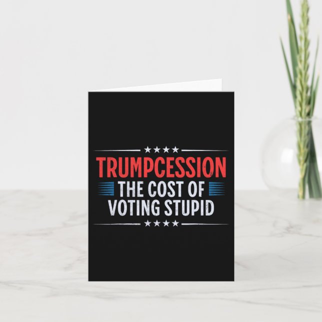 Tarjeta La recesión de Trump (Anverso)