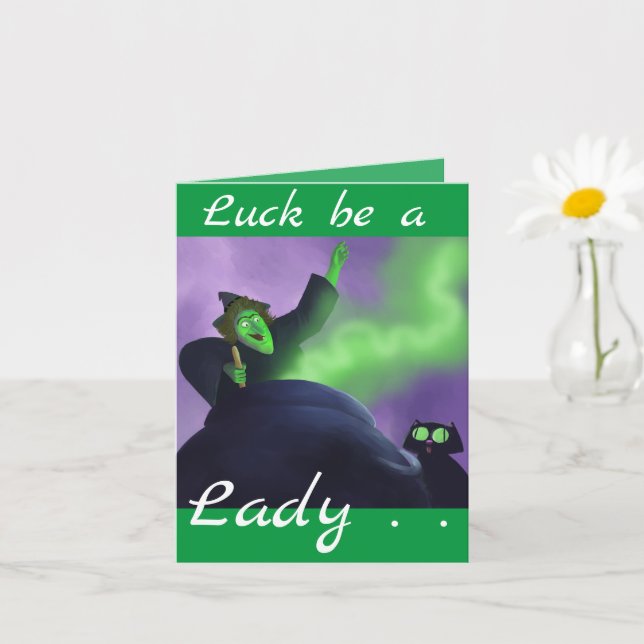Tarjeta La receta de los brujos feliz Día Verde (Planta pequeña)