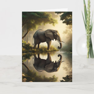 Tarjeta La reflexión de un elefante Cumpleaños