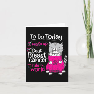 Tarjeta La regla del cáncer de mama Beat the World Survivo