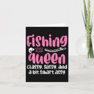 Tarjeta La reina de la pesca Cly Sy Smart Fun Angler Fishe