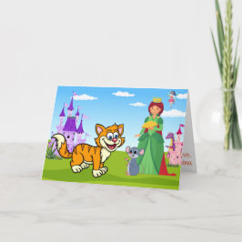 Tarjeta La reina de Londres Pussy Cat Fab Visita Fun Fairy