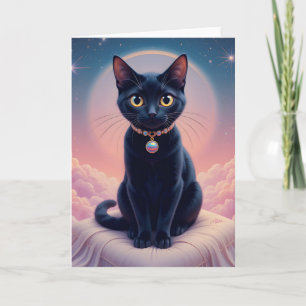 Tarjeta La Reina Del Cielo De Gatos Negros