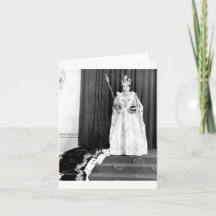 Tarjeta La Reina Isabel II Con Su Coronación