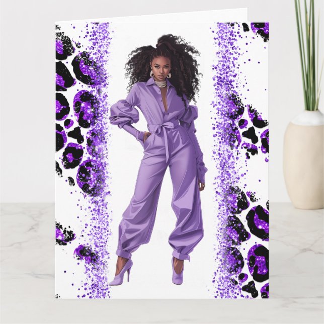 Tarjeta La reina negra afroamericana Melanin Sista Shopp (Anverso)