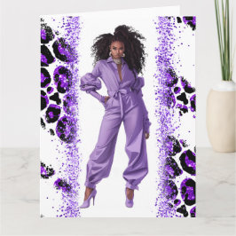 Tarjeta La reina negra afroamericana Melanin Sista Shopp