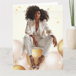 Tarjeta La reina negra afroamericana Melanin Sista Shopp
