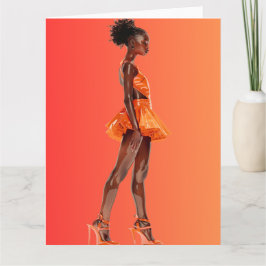 Tarjeta La reina negra afroamericana Melanin Sista Shopp