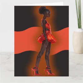 Tarjeta La reina negra afroamericana Melanin Sista Shopp