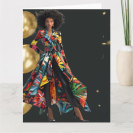 Tarjeta La reina negra afroamericana Melanin Sista Shopp