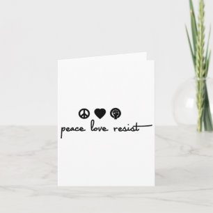 Tarjeta La resistencia del amor por la paz