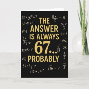 Tarjeta La respuesta es siempre 67 probablemente profesor 