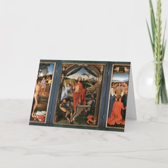 Tarjeta La resurrección de Hans Memling (Anverso)
