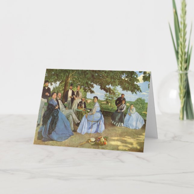 Tarjeta La Reunión Familiar | Fré dé ric Bazille (Anverso)