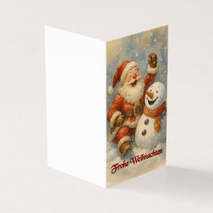 Tarjeta La risa de Santa en el invierno mágico