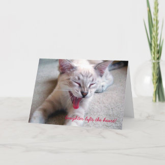 Tarjeta ¡la risa levanta el corazón!