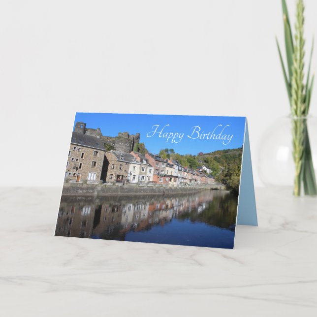 Tarjeta La Roche en Ardenne View, Bélgica Cumpleaños (Anverso)