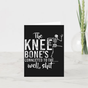 Tarjeta La rodilla huesos conectados al meme del esqueleto