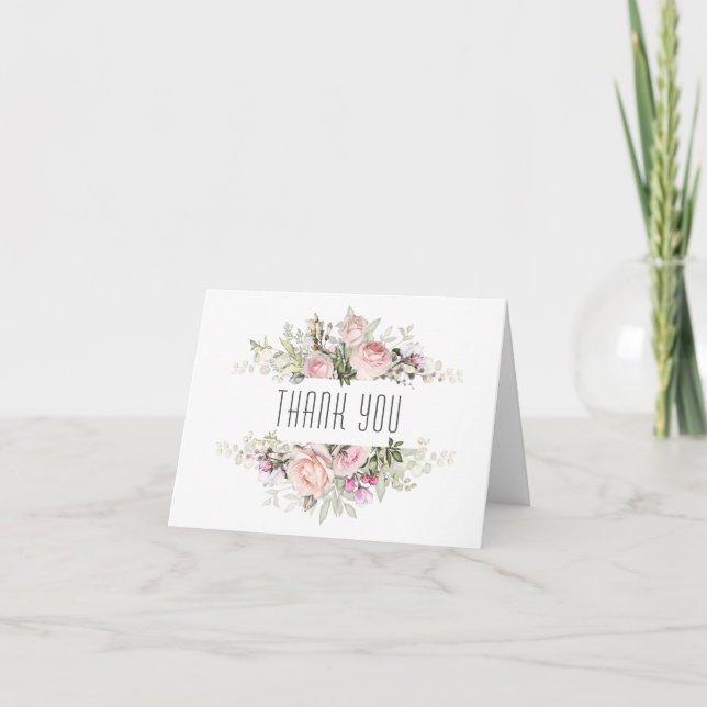 Tarjeta La rosaleda del verano floral le agradece (Anverso)
