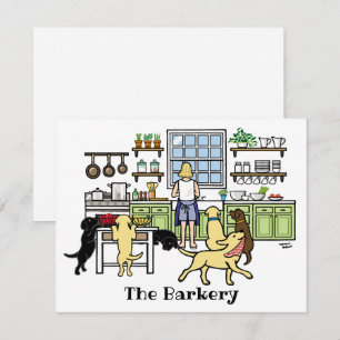 Tarjeta La rubia de la cocina de mamá de Labrador