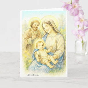 Tarjeta La Sagrada Familia - Natividad