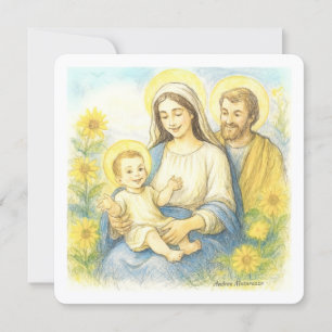 Tarjeta La Sagrada Familia - Natividad