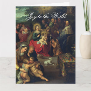 Tarjeta La Sagrada Parentela Niño Jesús Felicitaciones de 