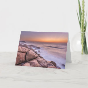 Tarjeta La salida del sol en la playa Guarda hace Embau